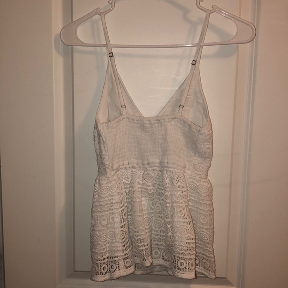 Abercrombie and Fitch- peplum crochet tank top - Picture 2 of 3